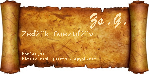 Zsák Gusztáv névjegykártya