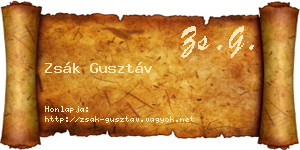 Zsák Gusztáv névjegykártya